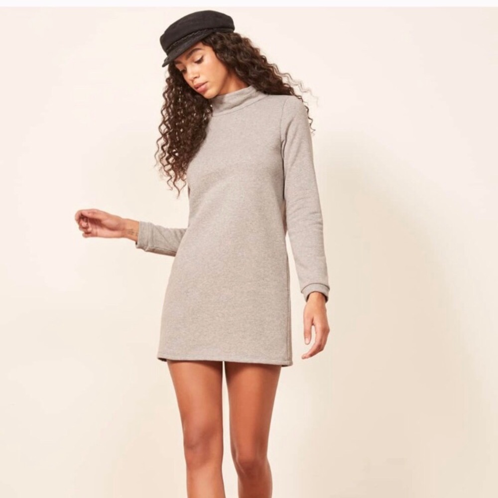 Reformation XS Sweater Dress Gray